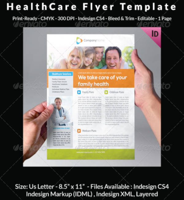 healthcare solutions flyer template