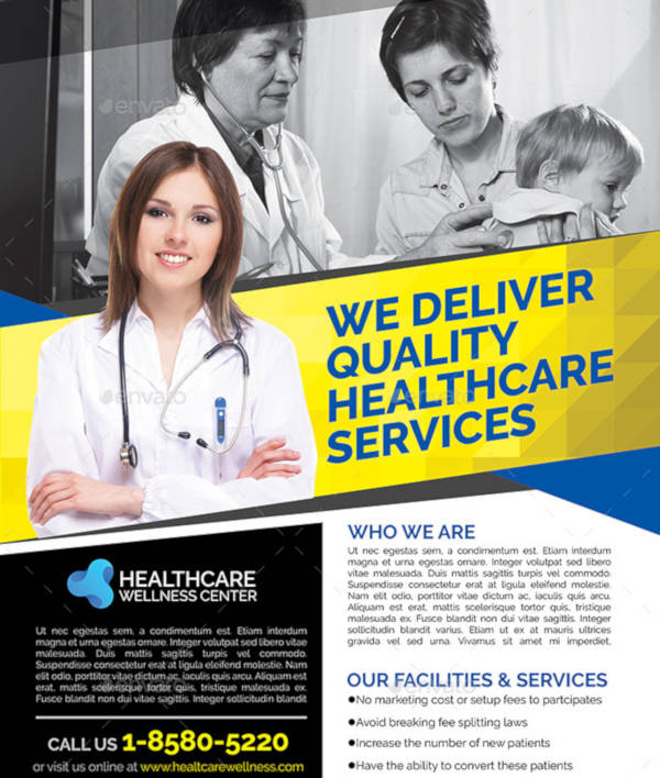 healthcare wellness canter flyer template