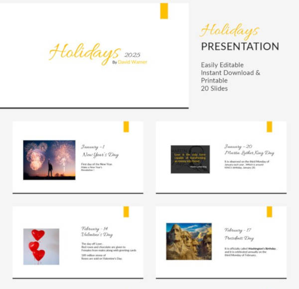 holiday presentation template