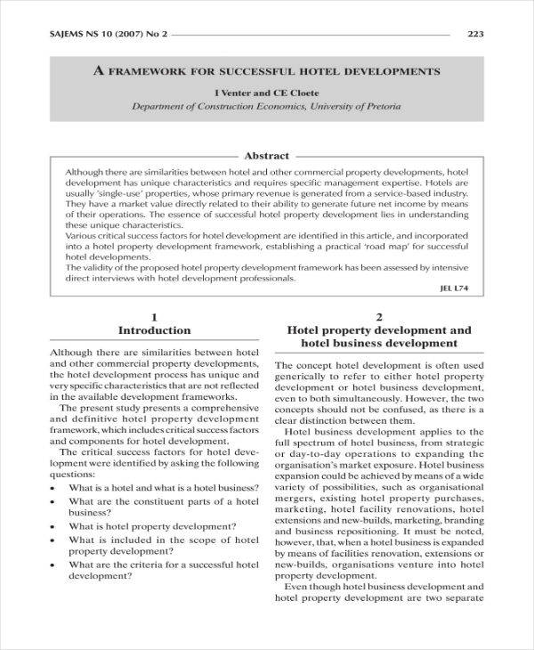 6+ Hotel Investment Proposal Templates - PDF, Word