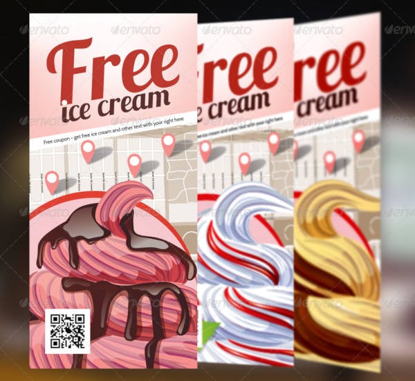 ice cream discount coupon design