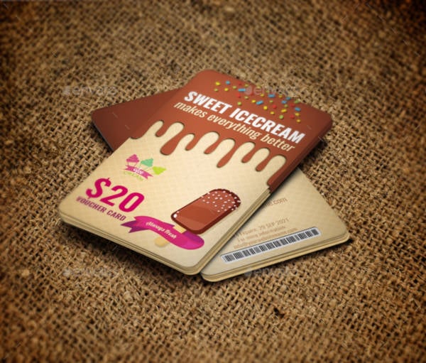 ice cream voucher gift card