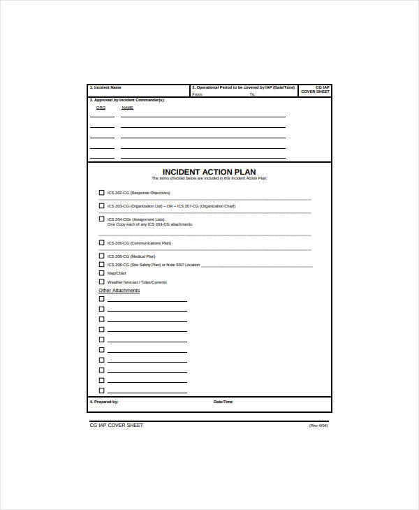 incident action plan sample