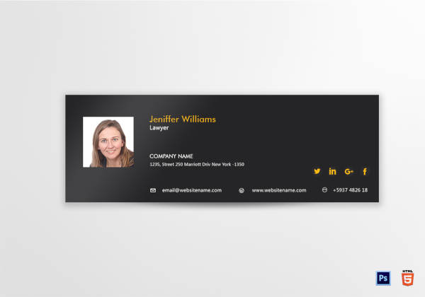 lawyer email signature template