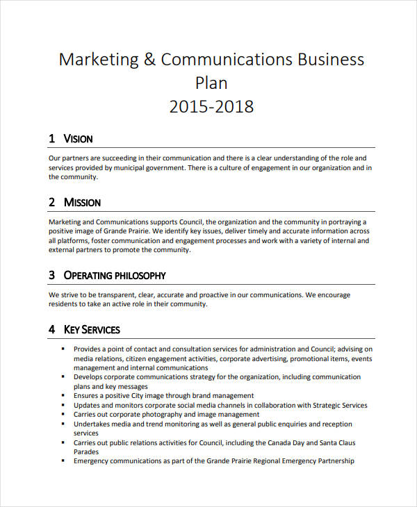 communication consultancy business plan