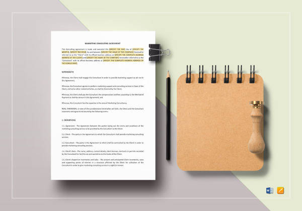 marketing consulting agreement template