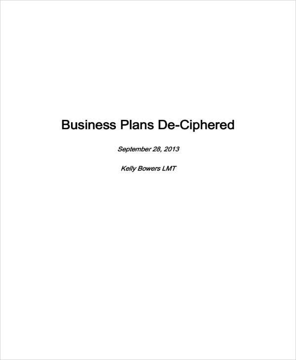 6+ Massage Therapy Business Plan Templates - PDF, Google docs, Apple pages