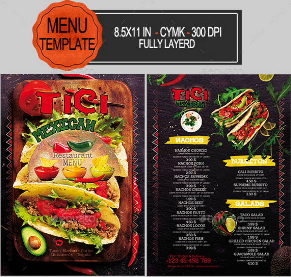 Mexican Restaurant Menu 17 Free Templates In PSD AI