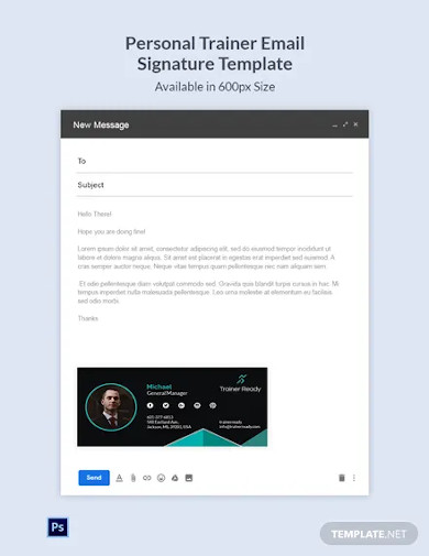 personal trainer email signature template1