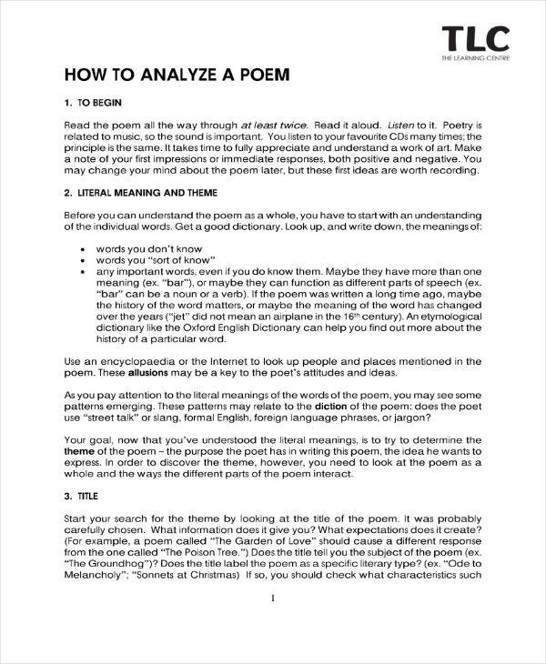 how to write an analysis of a poem - how to write an essay about someone you admire