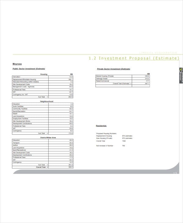 printable capital investment proposal