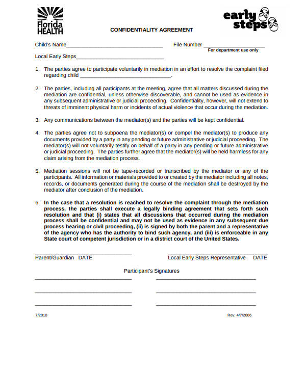12+ Meeting Confidentiality Agreement Templates - PDF, Word