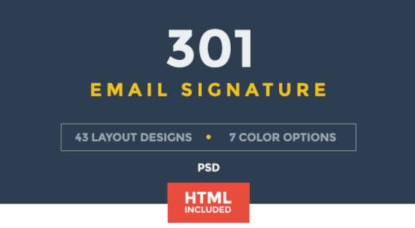 printable modern email signature