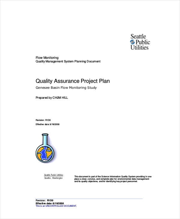 printable quality assurance project plan