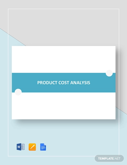 product cost analysis template