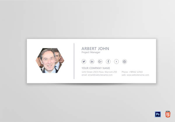 project manager email signature template