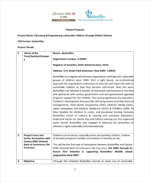 9+ School Project Proposal Templates PDF, Word