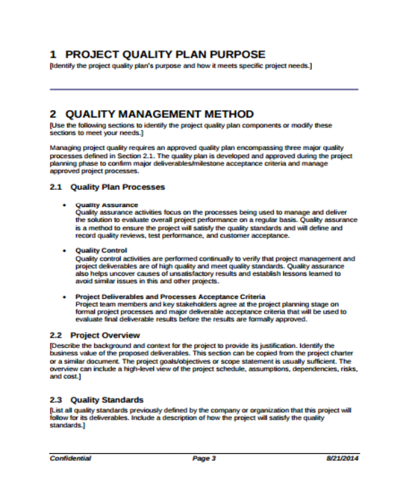 12+ Project Quality Assurance Plan Templates - PDF