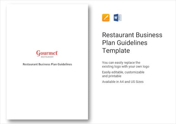 restaurant business plan guidelines template