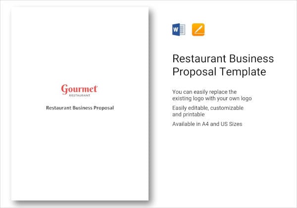 restaurant business proposal template
