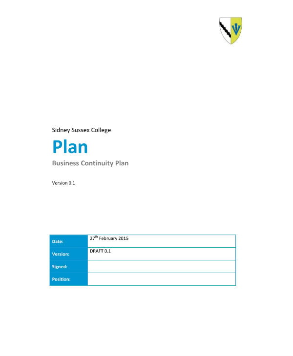 13+ Business Continuity Plan Templates and Samples - PDF ...