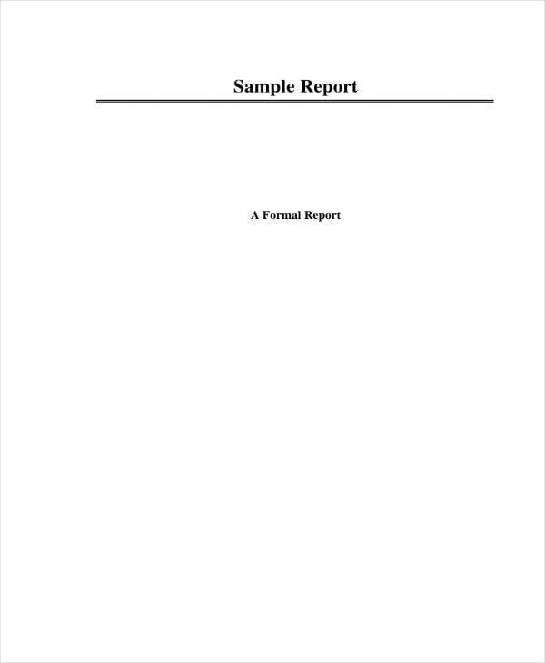 sample report example