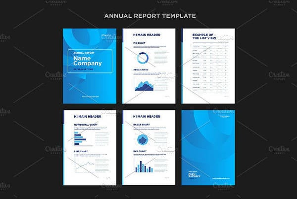 simple annual report cover template