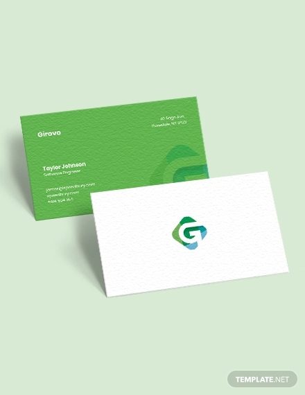 software engineer business card