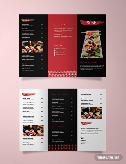 21+ Restaurant Tri-fold Brochure Designs & Templates - PSD, AI, Word ...