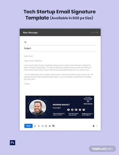 tech startup email signature template