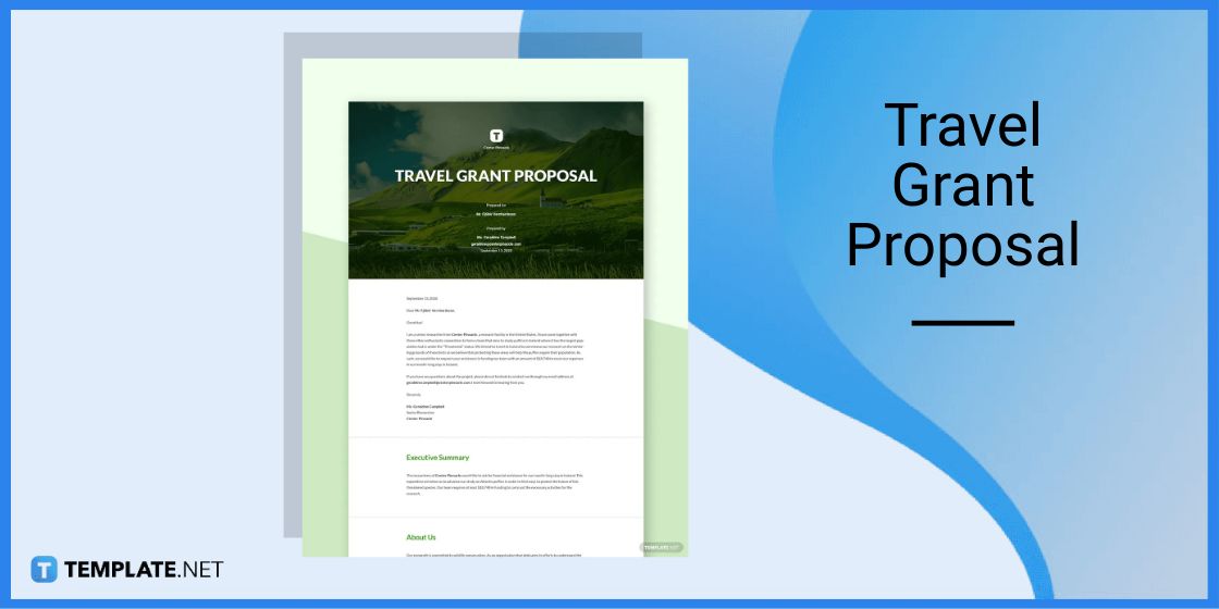 travel grant proposal template