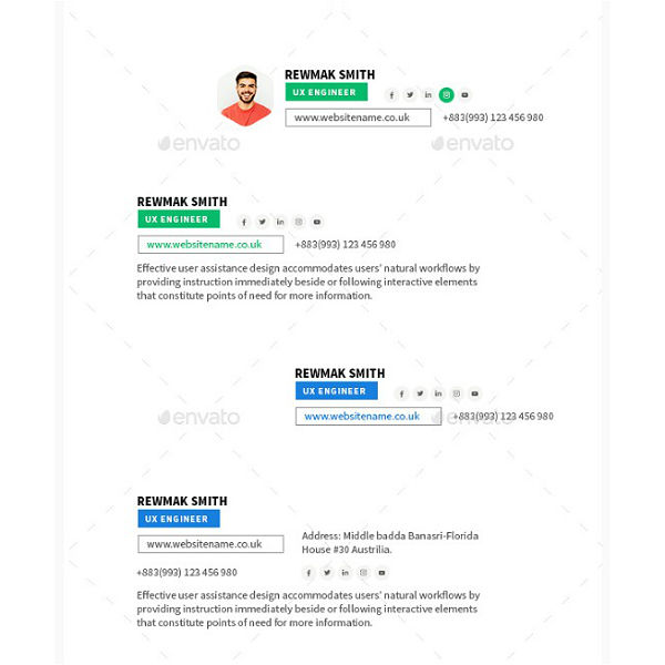 ux gmail email signature template