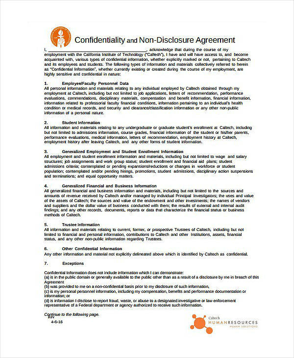 university audit confidentiality agreement template1