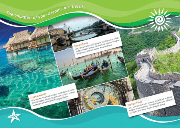vacation travel brochure template