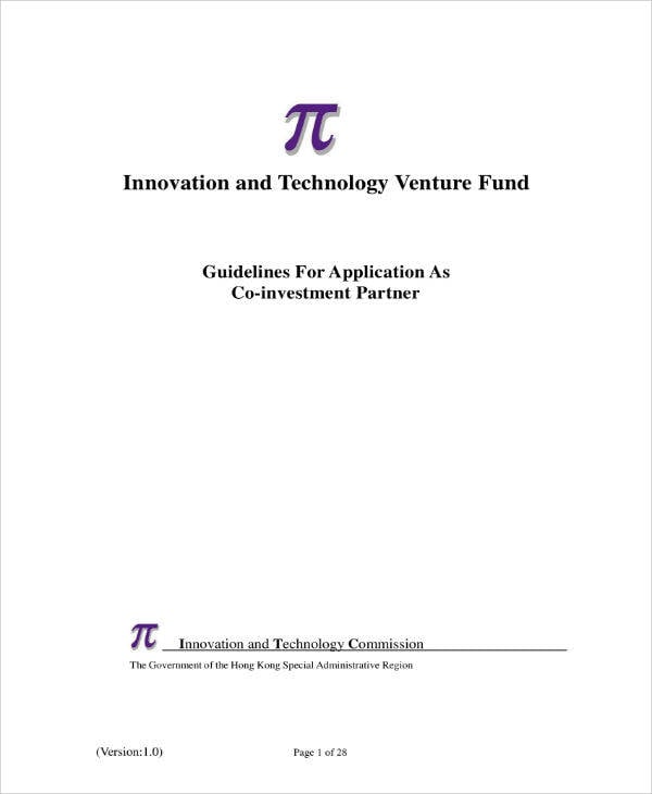 Venture Funding Proposal Guidelines