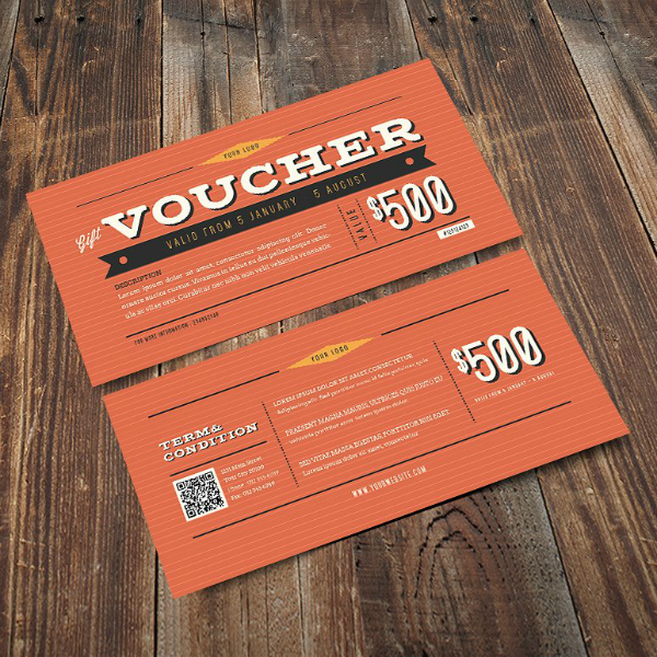 vintage themed gift voucher template