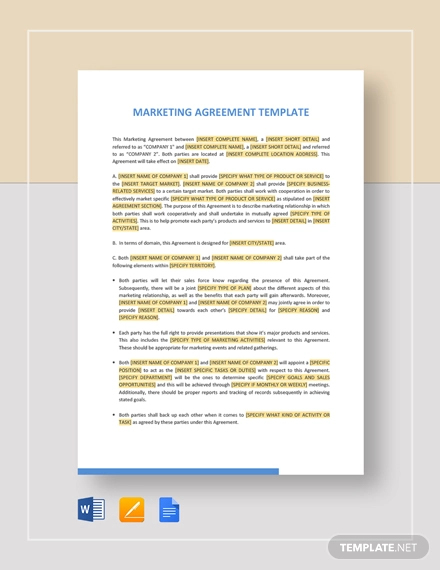 marketing agreement