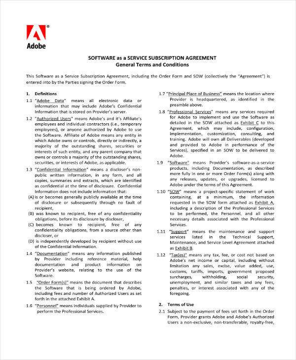 adobe form outsourcing agreement