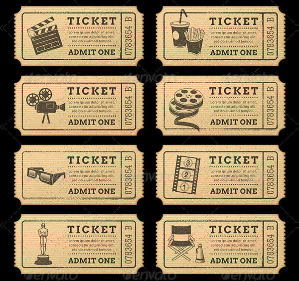 presentation movie ticket