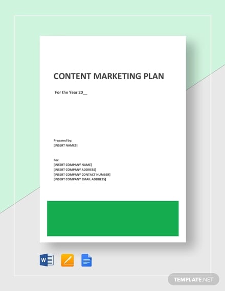 content marketing plan template