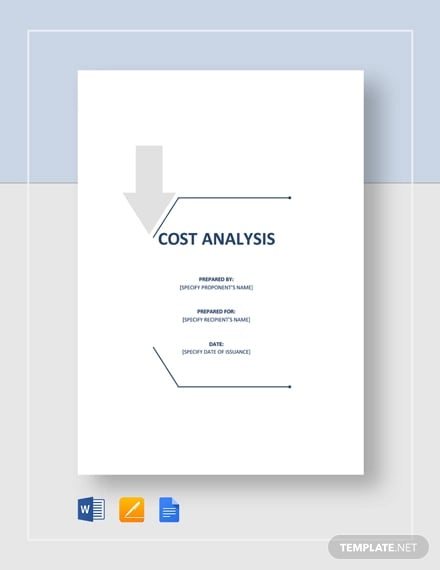 cost analysis template