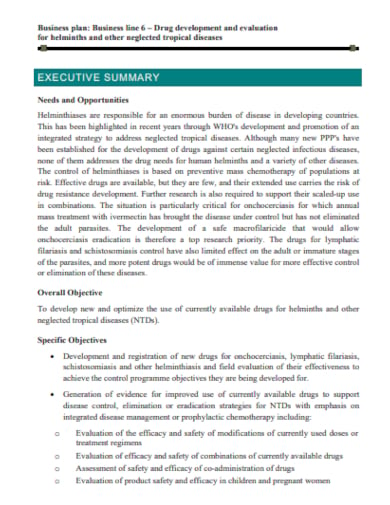 sample of business plan for retail pharmacy