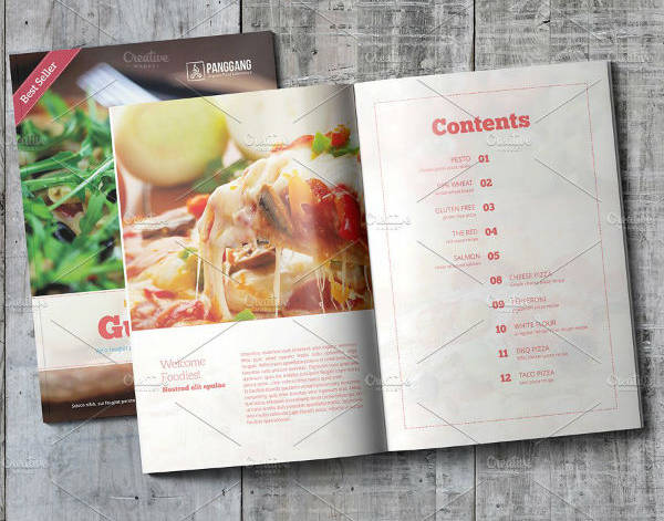 elegant cookbook psd catalog template