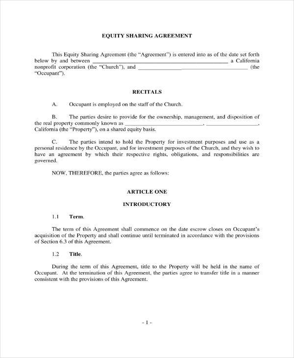 6 Free Real Estate Investment Agreement Templates Pdf Word