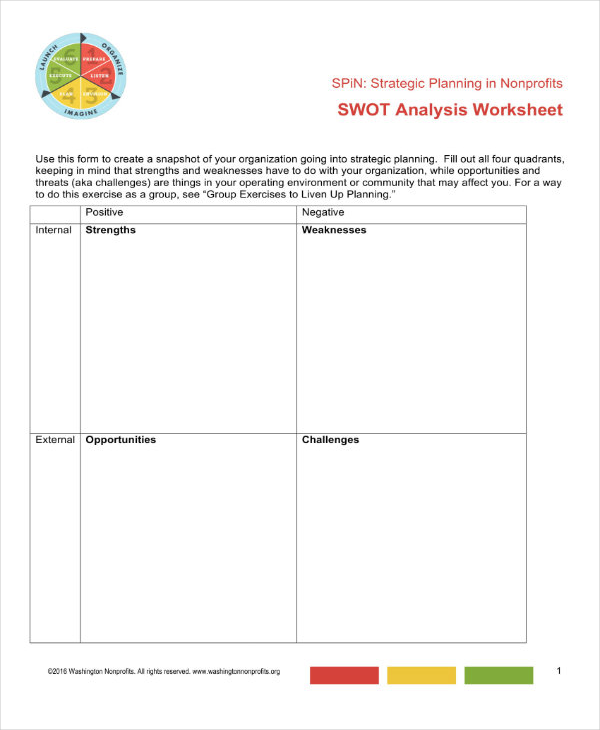 Swot Analysis Worksheet Example - Printable Templates