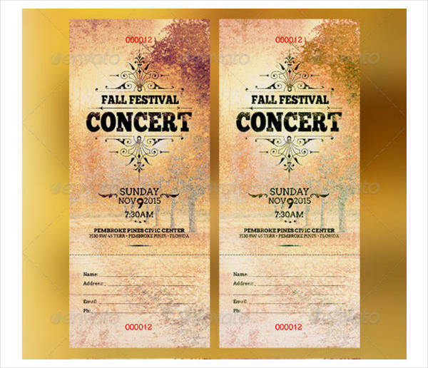21 music concert ticket designs templates psd ai id