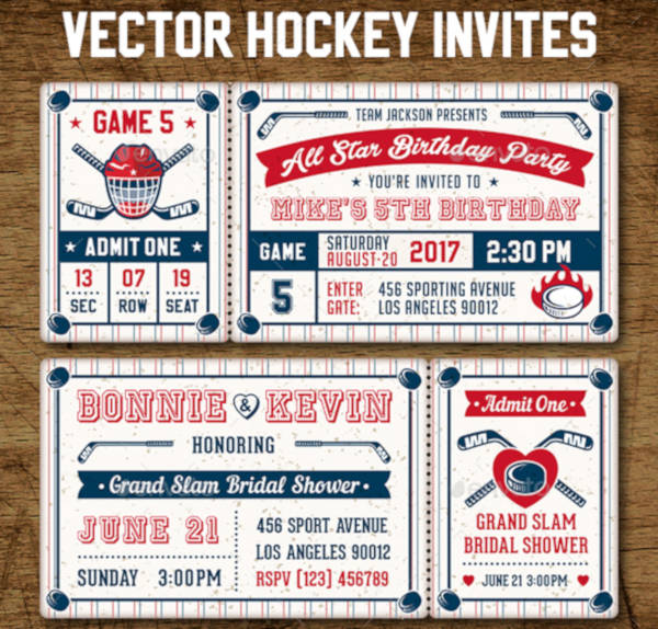 Washington Commanders Ticket Style Sports Party Invitations – Sports Invites