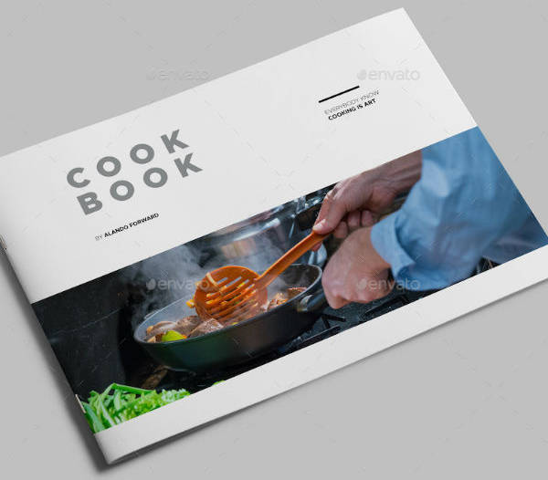 horizontal cookbook catalog template