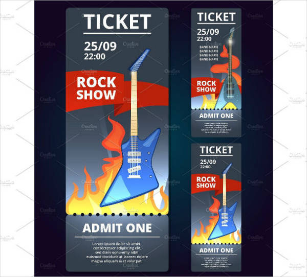 illustrated live music concert ticket
