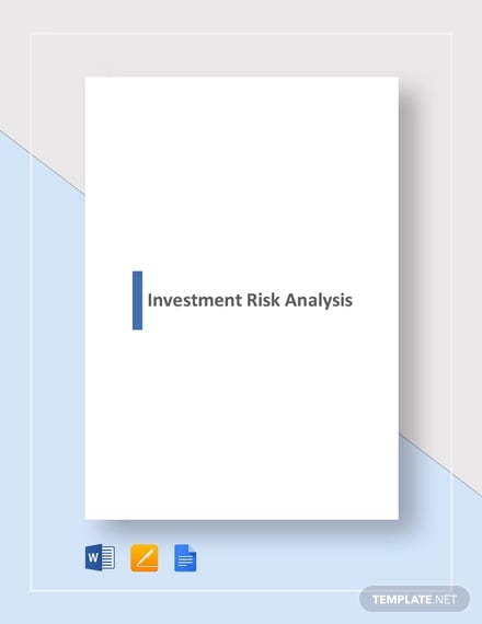 investment risk analysis template